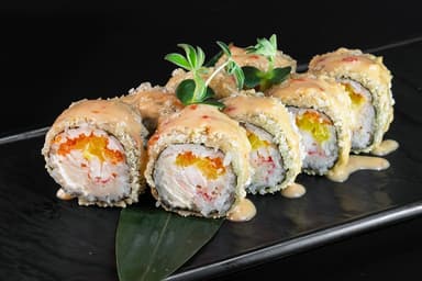 Смажений рол з креветкою